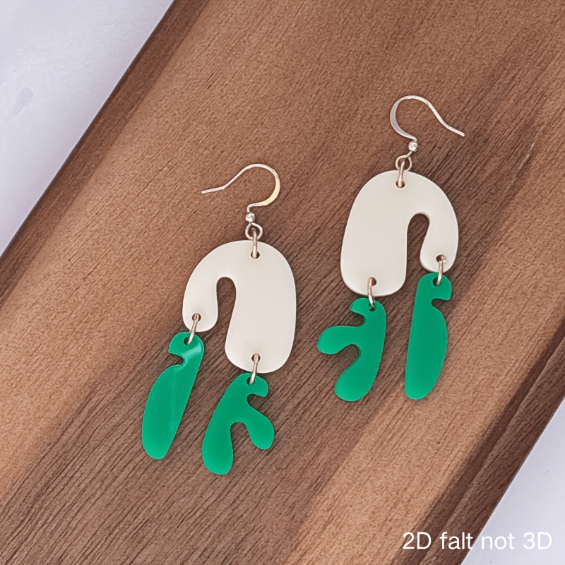 Vintage Cascading Acrylic Earrings, Fresh Pastoral Style